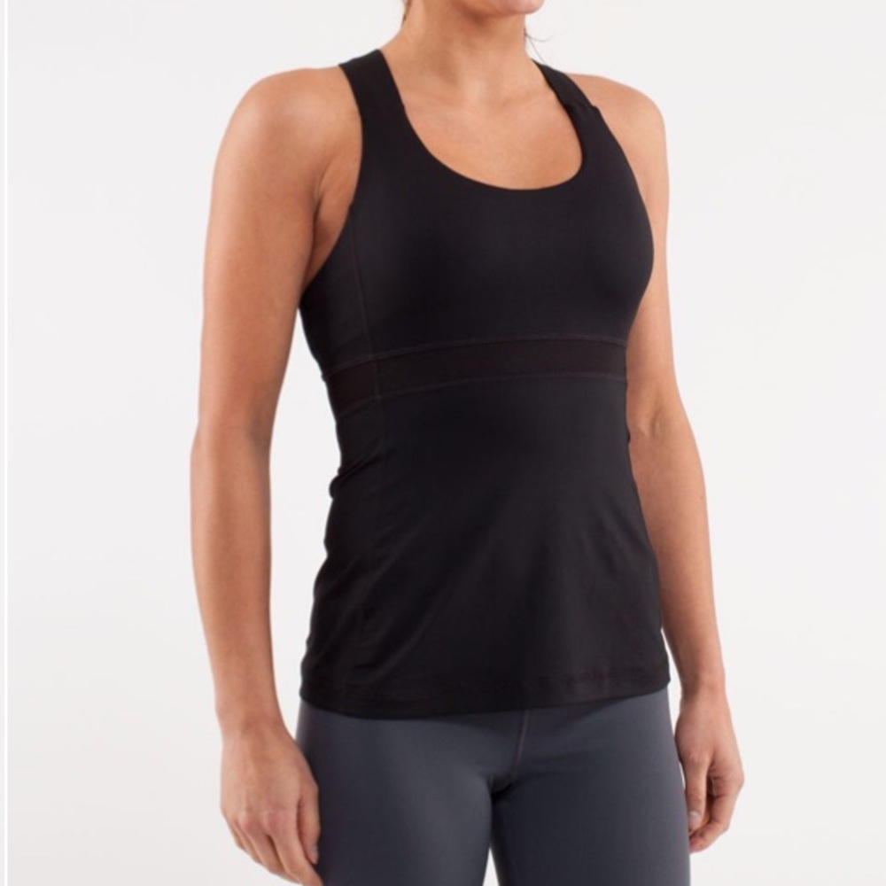 lululemon swift tank black size 6 perfect